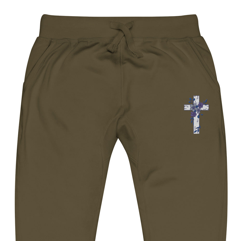 Pantalon de survêtement avec croix fleurie