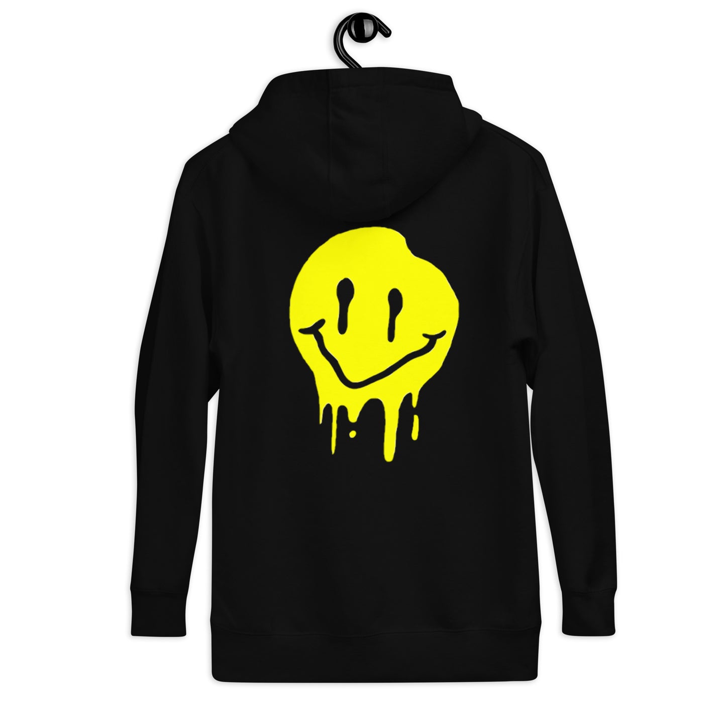 Sweat à capuche smiley Dripping jaune