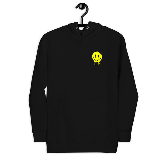 Yellow Dripping smiley hoodie