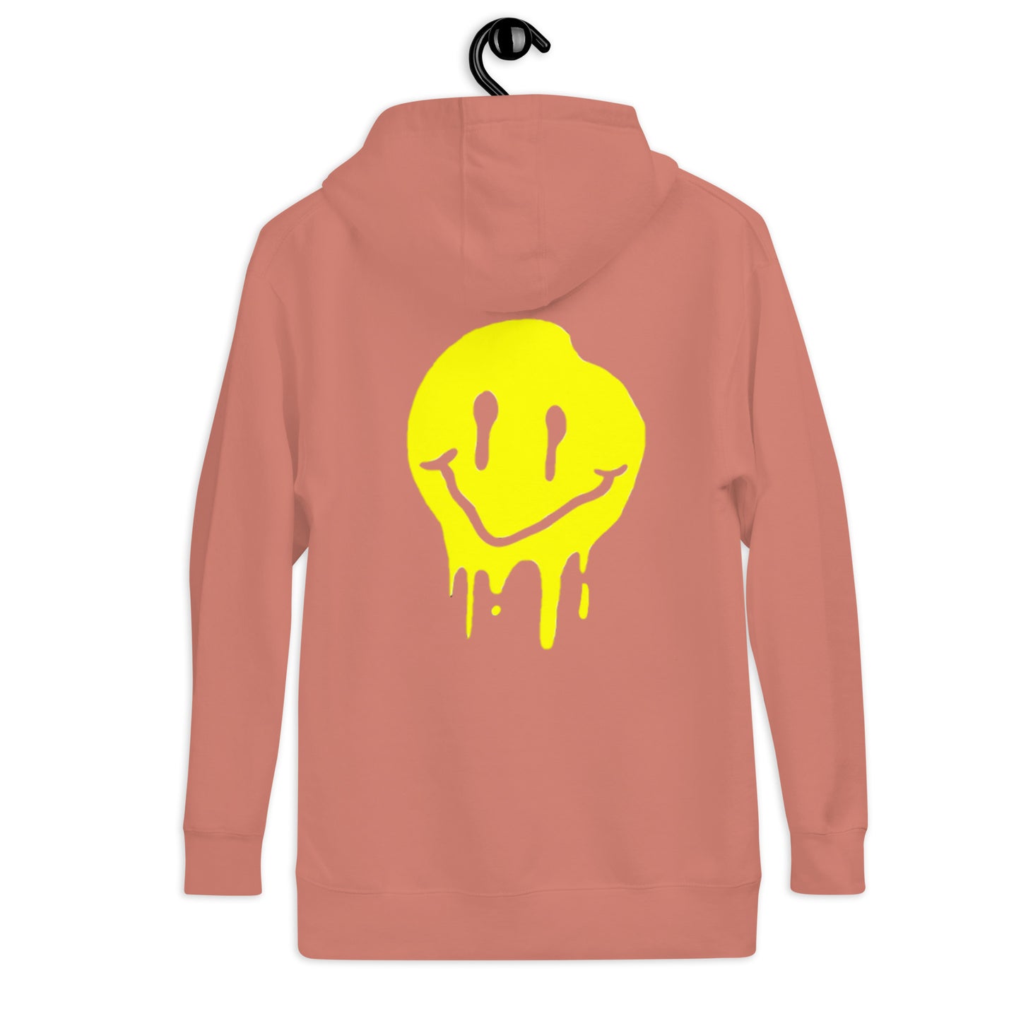 Sweat à capuche smiley Dripping jaune