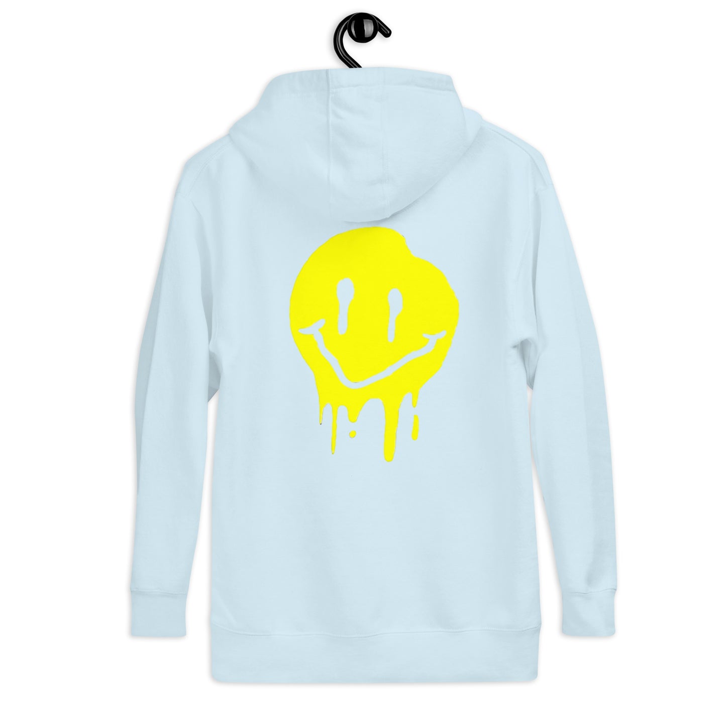 Sweat à capuche smiley Dripping jaune