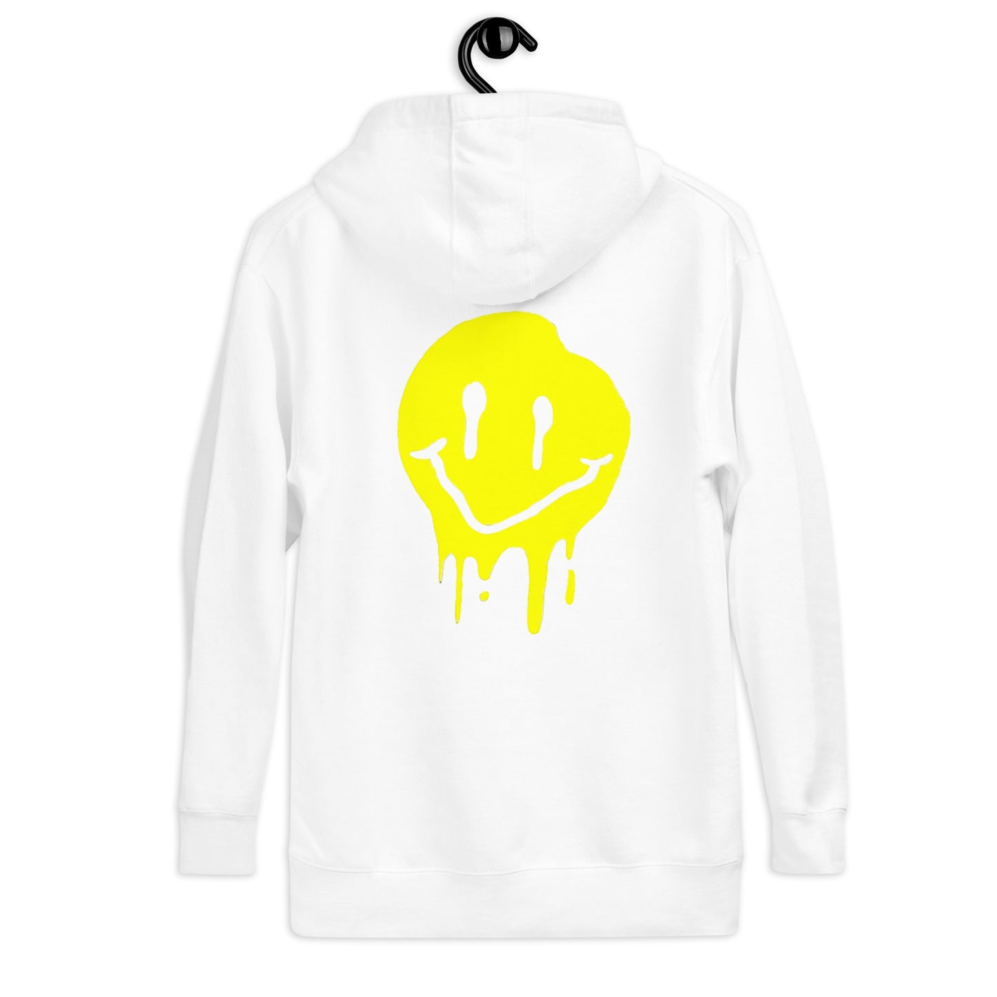 Sweat à capuche smiley Dripping jaune