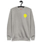 Sweat-shirt smiley jaune dégoulinant