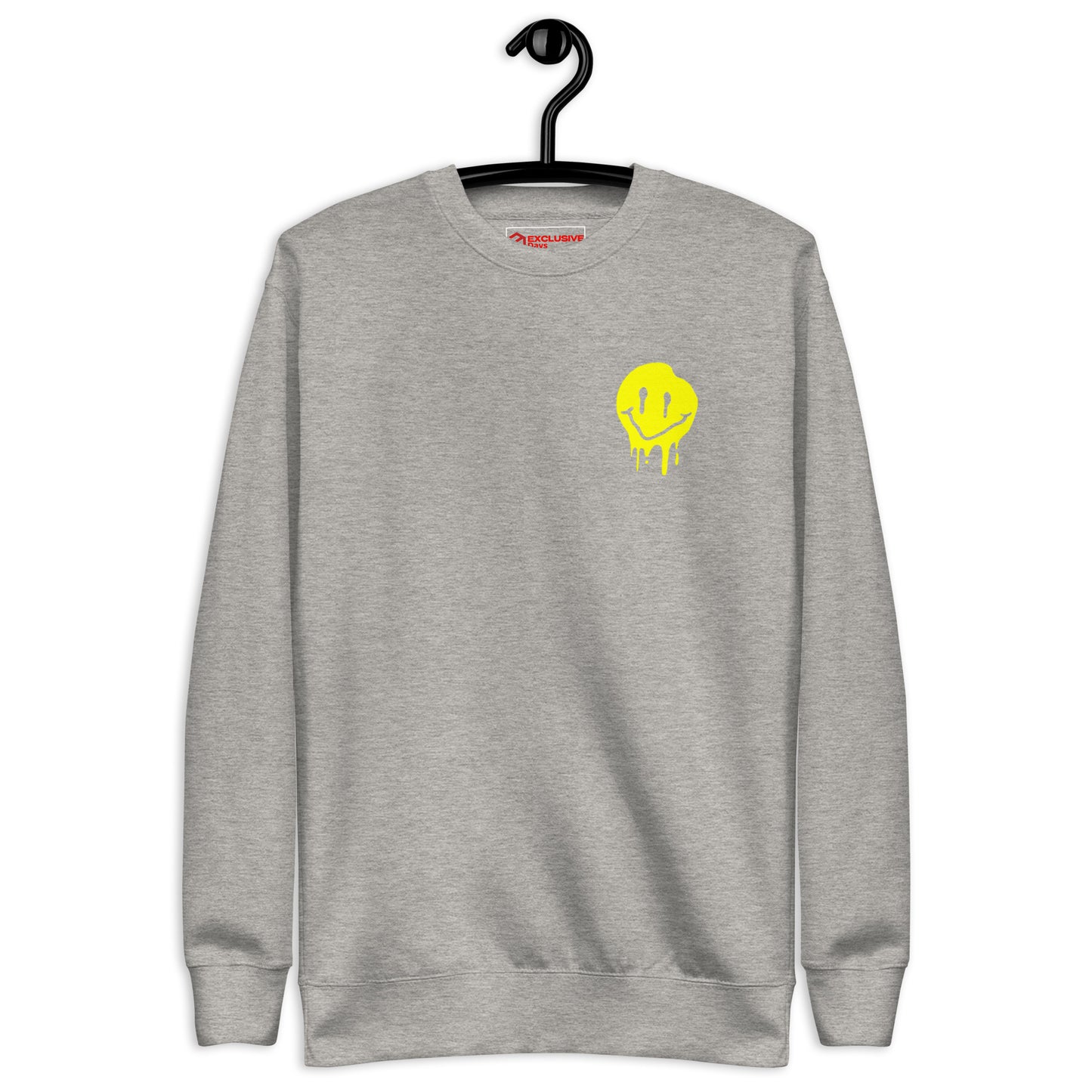 Sweat-shirt smiley jaune dégoulinant