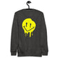 Sweat-shirt smiley jaune dégoulinant