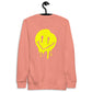 Sweat-shirt smiley jaune dégoulinant