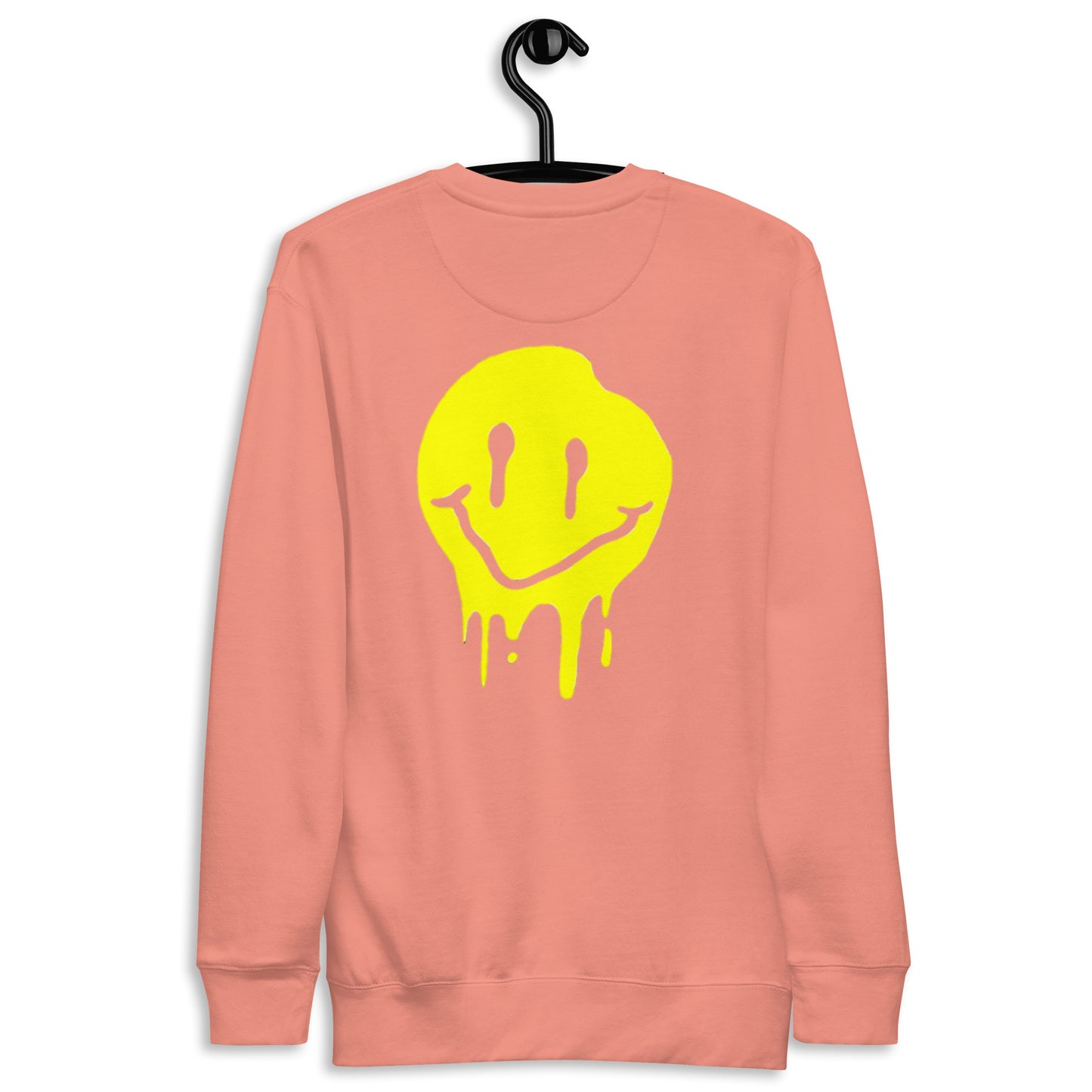 Sweat-shirt smiley jaune dégoulinant