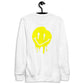 Sweat-shirt smiley jaune dégoulinant