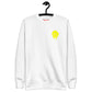 Sweat-shirt smiley jaune dégoulinant