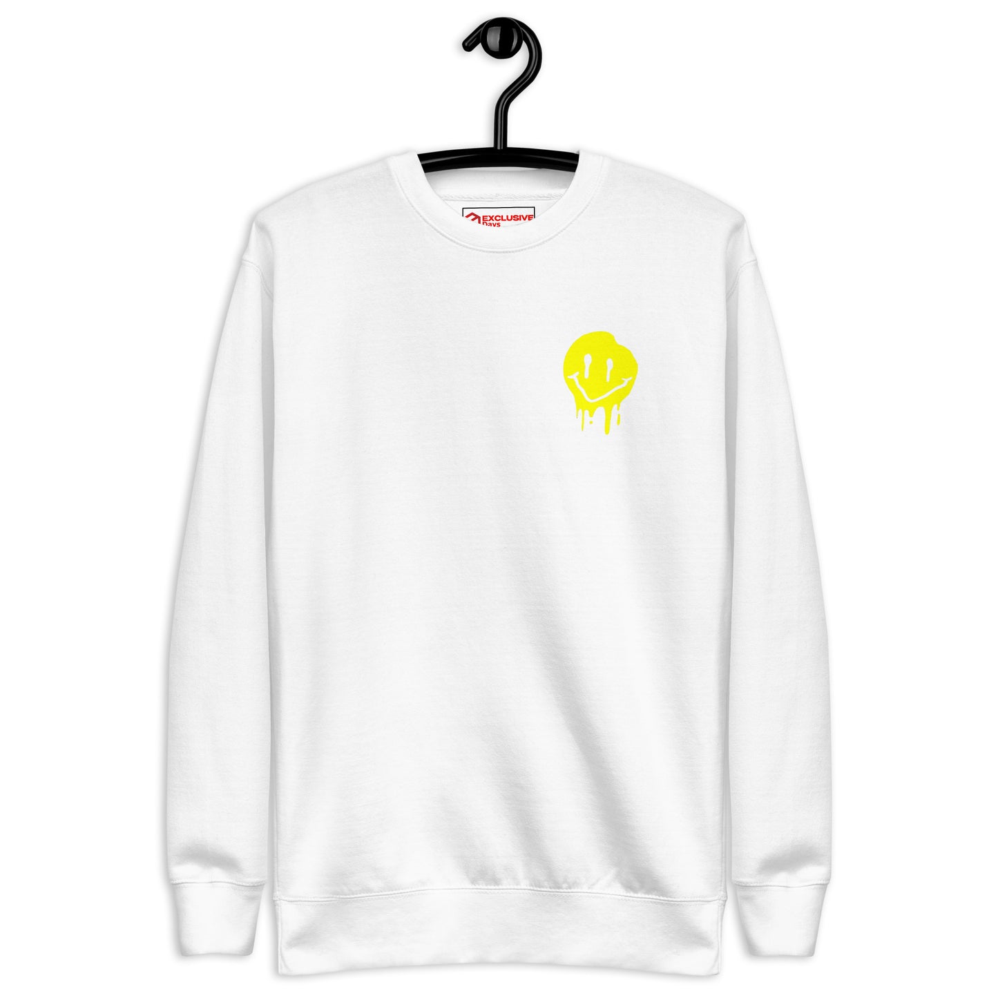 Sweat-shirt smiley jaune dégoulinant